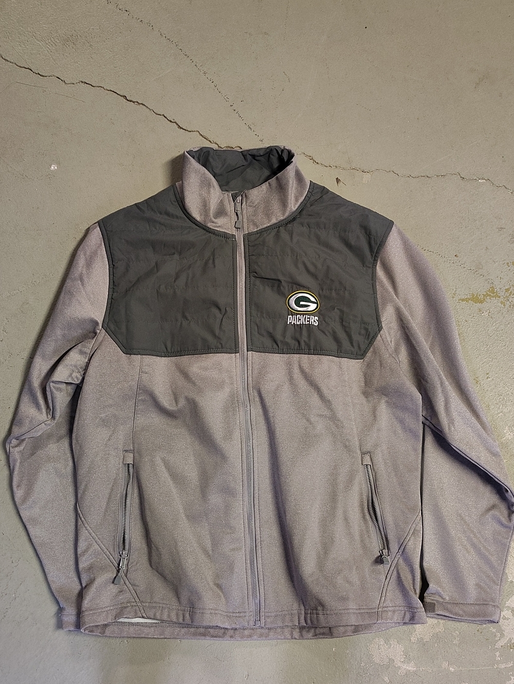 Dunbrooke Gray and Dark Gray Green Bay Packers Lightweight Jacket
